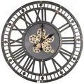 Landscape Wanduhr, Anthrazit, Gold, Metall, 70x70x6 cm, Dekoration, Uhren, Wanduhren