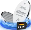 4 x CR1620 WILHELM Lithium Knopfzelle 3V 70mAh ø16x2,0mm Batterie DL1620, 6620