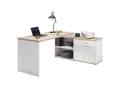 Mid.you Eckschreibtisch, Weiß, Eiche, Holzwerkstoff, 1 Schublade(n) Schubladen, rechteckig, Wange, 130x76x177 cm, Arbeitszimmer, Schreibtische, Eckschreibtische