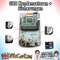 2x F1/F2 Sicherung + Kondensatoren für Game Boy Color Mainboard - GBC Platine
