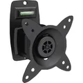 DIGITUS TV Monitor Wandhalterung, Schwenkfunktion +/- 15°, Drehbar um 360°, bis 15 kg, bis ca. 27" Monitore, Schwarz