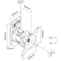DIGITUS TV Monitor Wandhalterung schwenkbar drehbar bis 27" 15 kg