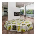 laro Tischdecke Wachstuch-Tischdecken Zitrone Limonade Rund 140cm