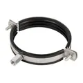 1 Stk., Rohrschelle 100mm mit Gummieinlage, M8/M10 Gewinde, Stahl Rohrhalter ...