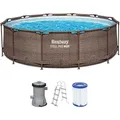 Bestway Frame Pool 366 x 100 cm Steel Pro MAX Set | Rundpool mit Filterpumpe