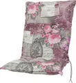 Auflage Niederlehner Rom 0798 rosa-grau Blumen Landhaus 103x50x9 cm KETTtex