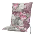 KETTtex 0798 Auflage Niederlehner Rom rosa-grau Blumen Landhaus 103x50x9 cm Sitzpolster