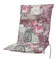 KETTtex Sesselauflage Niederlehner Rom 0798 rosa-grau Blumen Landhaus 103x50x9 cm KETTtex