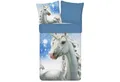 ESPiCO Bettwäsche Frost Trendy Bedding, Flanell, 2 teilig, Eiskristall, Schnee, Märchen, Pferd
