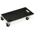 Relaxdays Transportroller Feststellbremse, 400 kg, Lenkungsrollen, Anti-Rutsch-Belag, HBT: 11,5 x 58 x 30 cm, schwarz