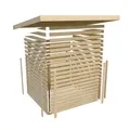 KARIBU Gartenhaus "Merseburg", Holz, BxHxT: 240 x 220 x 236 cm (Außenmaße inkl. Dachüberstand) - beige