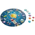 Hape Puzzle E1625 Sonnensystem, Puzzleteile, mit LED-Sonne und Planeten, Planetenpuzzle, Lernpuzzle, Entdeckerspielzeug