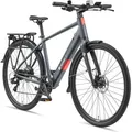 Telefunken Urban E-Bike Herren UH210 28 Zoll Hinterradmotor 7-Gang Kettenschaltung - Grau
