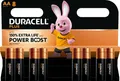 24 Duracell Plus AA / Mignon Alkaline Power Boost Batterien im 8er Blister