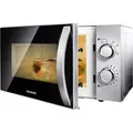 Hanseatic Mikrowelle SMH207P3H-P, silberfarben, Mikrowelle, 20 l, Auftaufunktion, 6 Leistungsstufen silberfarben