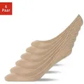 SNOCKS Füßlinge Loafer Socken Ballerina Socken (6-Paar) aus Bio-Baumwolle, perfekt für Ballerinas beige|braun 43-46