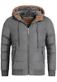 Indicode Herren Adeline Winterjacke m. Kapuze (Teddyfutter) |Steppjacke Herrenjacke Dk Grey, L