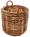 Kobolo Rattankorb Gr. L – Aufbewahrungskorb aus Natur-Rattan mit stabilen Henkeln, 57x57x62 cm, eckig, vielseitig einsetzbar für Wohnzimmer, Bad & mehr