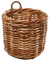 Kobolo Aufbewahrungskorb Rattankorb Aufbewahrungskorb mit Henkeln cane Gr L