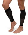 DANISH ENDURANCE Waden Kompressionsstrümpfe ohne Fuß, Waden Kompression, 21-26 mmHg, Damen & Herren, 1 & 3 Paar, Schwarz/Grau, S