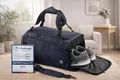 BeMaxx Sporttasche 40L blau Rucksackfunktion Schuhfach Nassfach 600D Polyester