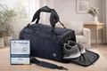 BeMaxx Sporttasche 40L blau Rucksackfunktion Schuhfach Nassfach 600D Polyester