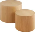 tectake® 2er Set Couchtische Danny bodenschonende Filzgleiter