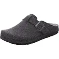 Rohde Herren Pantoffel aus recyceltem Softfilz Riemen mit Schnalle Rodigo-H 6747, Größe:43 EU, Farbe:Grau - Grau - 43