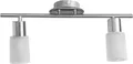 ARTE LAMP Deckenlampe - LED Deckenleuchte - Deckenstrahler mit bronzefarbener Metall-Lampenfassung, Lampenschirm aus weißem Glas - Wohnzimmerlampe Decke.Size:CAVALLETTA 1