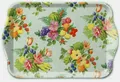 Kleines Tablett 21 x 13 cm Blumen Früchte Flowers and Fruits  Ambiente Europe