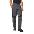 pka BESTWORK Arbeitshose Herren mit Stretch-Bund & Kniepolster-Taschen in Grau/Schwarz Größe 60
