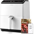 COSORI Heißluftfritteuse 6,4L XXL Airfryer mit Doppel-Heizelementen Oben und Unten 1700W Miniofen WiFi-Steuerung 11 Garfunktionen 360 Grad ThermoIQ inkl Rezeptbuch und App Smart-Fritteuse Weiß P585S