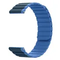 SYSTEM-S Armband 22 mm aus Silikon magnetisch für Samsung Galaxy Watch 5 4 in Blau