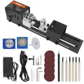 VEVOR Mini Drehbank 96W Drechselbank Max. Drehdurchmesser 70mm Drechselmaschine Spindeldrehzahl 4250–8500U/min Kopierdrechselbank mit 7-Gang-Einstellung Drehbank mit komplettem Zubehör MNMGCCMNY796W1WHYV2