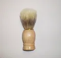 Rasierpinsel # einfaches Einsteigermodell / Ersatzpinsel / Reiseutensil # Holzgriff mit goldenfarbenem Ring # insgesamt 9 cm hoch # Pinsel 4,5 cm hoch