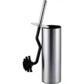 Relaxdays Wc-bürste, Toilettenbürste Mit Randreiniger, Spritzschutz, Hygienisch, Klobürste Mit Halter, Edelstahl, Silber