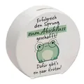 Frosch mit Brille Spardose mit Spruch Abschluss geschafft - dafür Kröten Perfekt für Schulabschluss Abi oder Ausbildung Kawaii-Design für Jede Gelegenheit