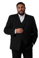 Men Plus Herren große Größen Übergrößen Menswear L-8XL Sakko, Business, Baukasten, Porto schwarz 32 835064100-32