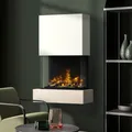 muenkel design Como [Elektrokamin Opti-myst]: Jura (Schiefer beige) - weiß