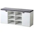 Kesper | Schuhschrank mit Sitzkissen, Material: Faserplatte, Maße: B103,5 x H48 cm x L29,5 cm, Farbe: Weiß | 15918 13