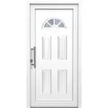 Kunststoff-Haustür 110 cm x 210 cm K001 Anschlag Links Weiß