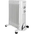 Clatronic® Ölradiator | Effiziente mobile Heizung | elektrische Heizung mit 9 Rippen | Radiator mit 3 Leistungsstufen | Slimline Heizkörper | bi... - Weiß