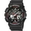 Casio Armbanduhr GA-100-1A4ER (B x H) 51.20 mm x 55 mm Schwarz, Rot Gehäusematerial=Kunstharz Material (Armband)=Kunstharz