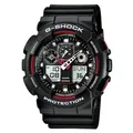 CASIO G-SHOCK Chronograph GA-100-1A4ER, Quarzuhr,Armbanduhr,Herrenuhr,digital, bis 20 bar wasserd.Resinarmband schwarz