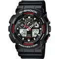 Casio Armbanduhr GA-100-1A4ER (B x H) 51.20 mm x 55 mm Schwarz, Rot Gehäusematerial=Kunstharz Material (Armband)=Kunstha
