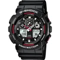 G-Shock GA 100 Uhr Black G-Shock Red, Größe: One Size - Schwarz/Schwarz