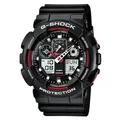Chronograph CASIO G-SHOCK, schwarz (schwarz, rot), Armbanduhren, Herren, Quarzuhr,Armbanduhr,Herrenuhr,digital, bis 20 bar wasserd.Resinarmband