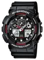 Casio G-Shock Chronograph Alarm Schwarz Rot GA-100-1A4ER Uhr