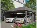 Doppelcarport SKANHOLZ Friesland Set 3 , grau (dunkelgrau), B/H/T: 221cm x, Carports