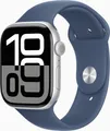 Apple Watch Series 10 GPS 46mm Silver Aluminium Case with Denim Sport Band (MWWL3QF/A)